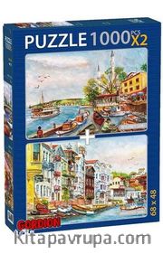 Beylerbeyi Sahili-Arnavutköy Sahili 2x1000 Parça Puzzle Takım