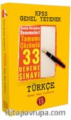 2017 KPSS Türkçe Tamamı Çözümlü 33 Deneme 