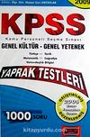 Kpss Genel Yetenek/Genel Kültür Yaprak Testleri/2009