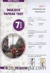 7. Sınıf İngilizce Yaprak Test 
