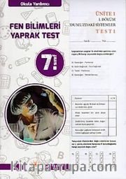 7. Sınıf Fen Bilimleri Yaprak Test 