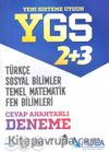 YGS 2+3 Türkçe -Sosyal Bilimler - Temel Matematik - Fen Bilimleri Cevap Anahtarlı Deneme