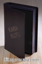 Kitap Şeklinde Mıknatıslı Ahşap Akordeon Kutu - Kara Kutu