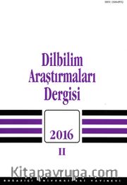 Dilbilim Araştırmaları Dergisi 2016/2