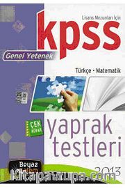 2013 KPSS Genel Yetenek Türkçe-Matematik Yaprak Testleri