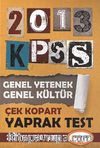 2013 KPSS Genel Yetenek-Genel Kültür Çek Kopart Yaprak Test