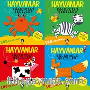 Hayvanlar Eğlenceli Şekiller Set (4 Kitap)