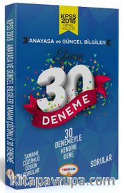 2018 KPSS Genel Kültür Anayasa ve Güncel Bilgiler 30 Deneme