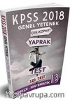  2018 KPSS Genel Yetenek Çek Kopar Yaprak Test