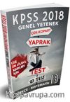2018 KPSS Lise-Önlisans Genel Yetenek Çek Kopar Yaprak Test 