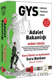 GYS Adalet Bakanlığı Doğru Tercih Konu Özetli ve Açıklamalı Soru Bankası