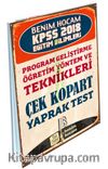 2018 KPSS Eğitim Bilimleri Program Geliştirme-Öğretim Yöntem ve Teknikleri Çek Kopart Yaprak Test