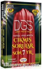 2018 DGS Tamamı Çözümlü Son 7 Yıl Çıkmış Sorular