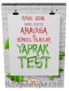2018 KPSS Genel Kültür Anayasa ve Güncel Olaylar Çek Kopart Yaprak Test