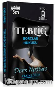 2018 KPSS A Grubu Tebliğ Borçlar Hukuku Ders Notları