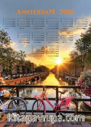2018 Takvimli Poster - Şehirler - Amsterdam