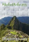 2018 Takvimli Poster - Yüksekler - Machu-Picchu