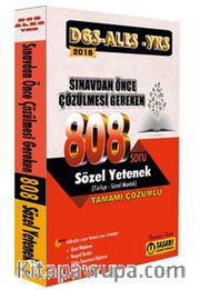 DGS ALES YKS Öncesi Çözülmesi Gereken 808 Sözel Yetenek Çözümlü Soru