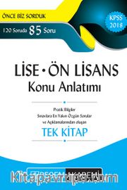 2018 KPSS Lise Ön Lisans Konu Anlatımı Tek Kitap