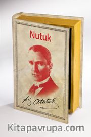 Kitap Şeklinde Ahşap Kutu - Tarih ve Yazarlar - Nutuk - K. Atatürk