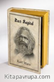 Kitap Şeklinde Ahşap Kutu - Tarih ve Yazarlar - Das Kapital - Karl Marx