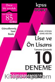 2018 KPSS Lise ve Önlisans Adayları İçin Tamamı Çözümlü 10 Deneme
