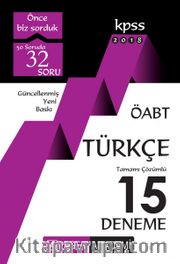 2018 KPSS ÖABT Türkçe Tamamı Çözümlü 15 Deneme