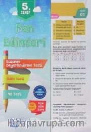 5. Sınıf Fen Bilimleri Kazanım Değerlendirme ve Ödev Testleri