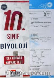 10. Sınıf Biyoloji Çek Kopart Yaprak Test