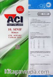 10. Sınıf Kimya Çek Kopart Yaprak Test