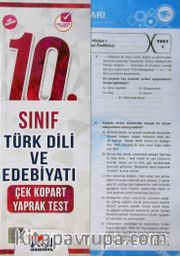 10. Sınıf Türk Dili ve Edebiyatı Çek Kopart Yaprak Test