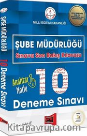 GYS Milli Eğitim Bakanlığı Şube Müdürlüğü Sınava Son Bakış Anahtar Notlu 10 Deneme Sınavı