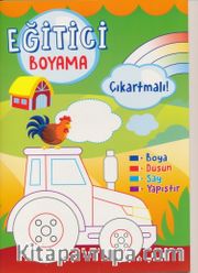 Eğitici Boyama Çıkartmalı (Yeşil)