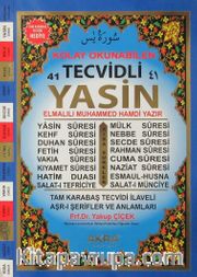 Kolay Okunabilen 41 Tecvidli Yasin (Kod:Akra:060)  (Tam Karabaş Tecvidi Hediyeli)