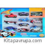 Metal Yarış Arabaları (10 Adet) (810013)