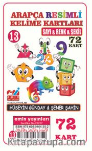 Arapça Resimli Kelime Kartları 13 / Sayı - Renk - Şekil