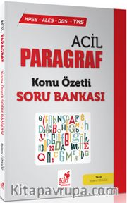KPSS-ALES-DGS-YGS Acil Paragraf Konu Özetli Soru Bankası
