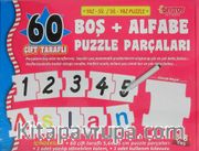 60 Çift Taraflı Boş+Alfabe Puzzle Parçaları (Yaz-Sil / Sil-Yaz)