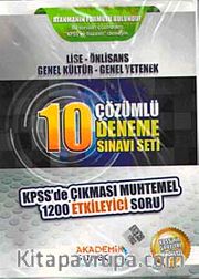 KPSS Lise-Önlisans 10 Çözümlü Deneme Sınavı Seti