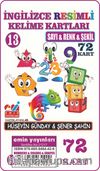 İngilizce Resimli Kelime Kartları 13 / Sayı - Renk – Şekil