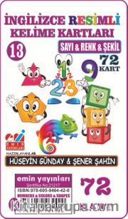 İngilizce Resimli Kelime Kartları 13 / Sayı - Renk – Şekil