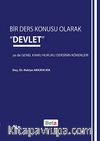 Bir Ders Konusu Olarak Devlet ya da Genel Kamu Hukuku Dersinin Kökenleri