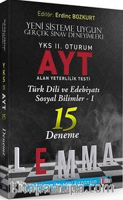 YKS 2. Oturum AYT Türk Dili ve Edebiyatı - Sosyal Bilimler-1 15 Deneme