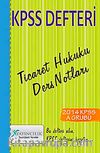 2014 KPSS Defteri Ticaret Hukuku Ders Notları