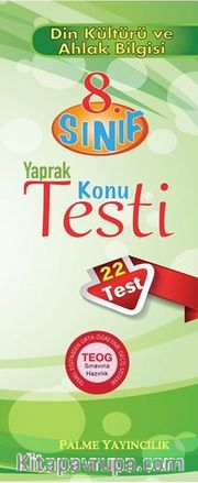 8.Sınıf Din Kültürü ve Ahlak Bilgisi Yaprak Testi