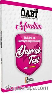 2018 ÖABT Muallim Türk Dili ve Edebiyatı Öğretmenliği Çek Kopar Yaprak Test