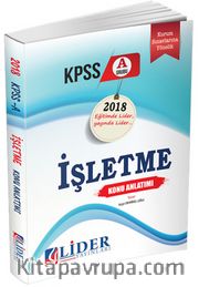 2018 KPSS A Grubu İşletme Konu Anlatımlı 