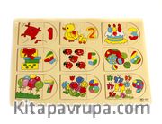Ahşap Tutmalı Çıkartmalı Puzzle (DT872)