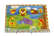 Ahşap Tutmalı Hayvan Puzzle (DT872)