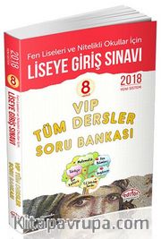 8. Sınıf  Fen Liseleri ve Nitelikli Okullar İçin Liseye Giriş Sınavı Vip Tüm Dersler Soru Bankası